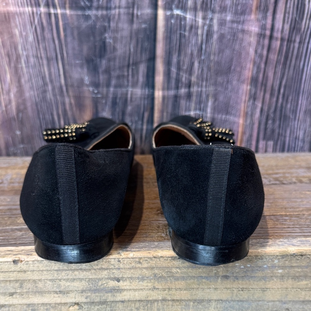 Massimo Dutti Black Suede Tassel Loafers - Picture 4 of 8